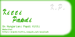 kitti papdi business card